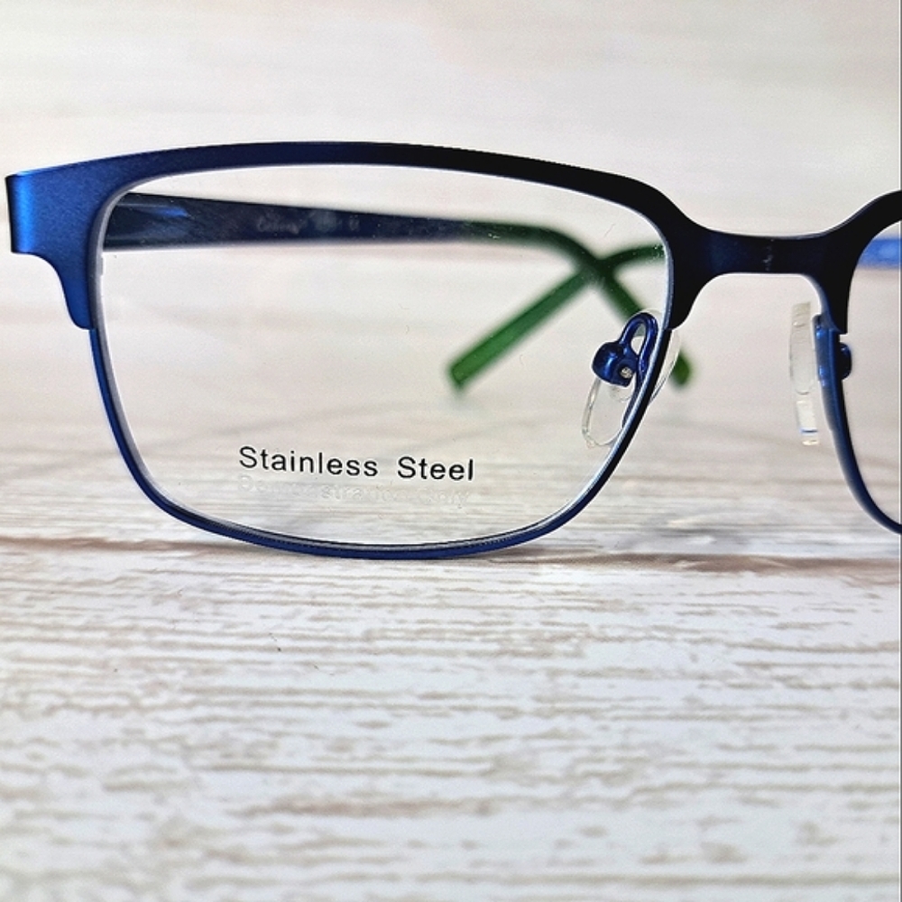 NEW Rx'able petite/youth Eyeglass Frame, metal glasses blue/green 46-14-130